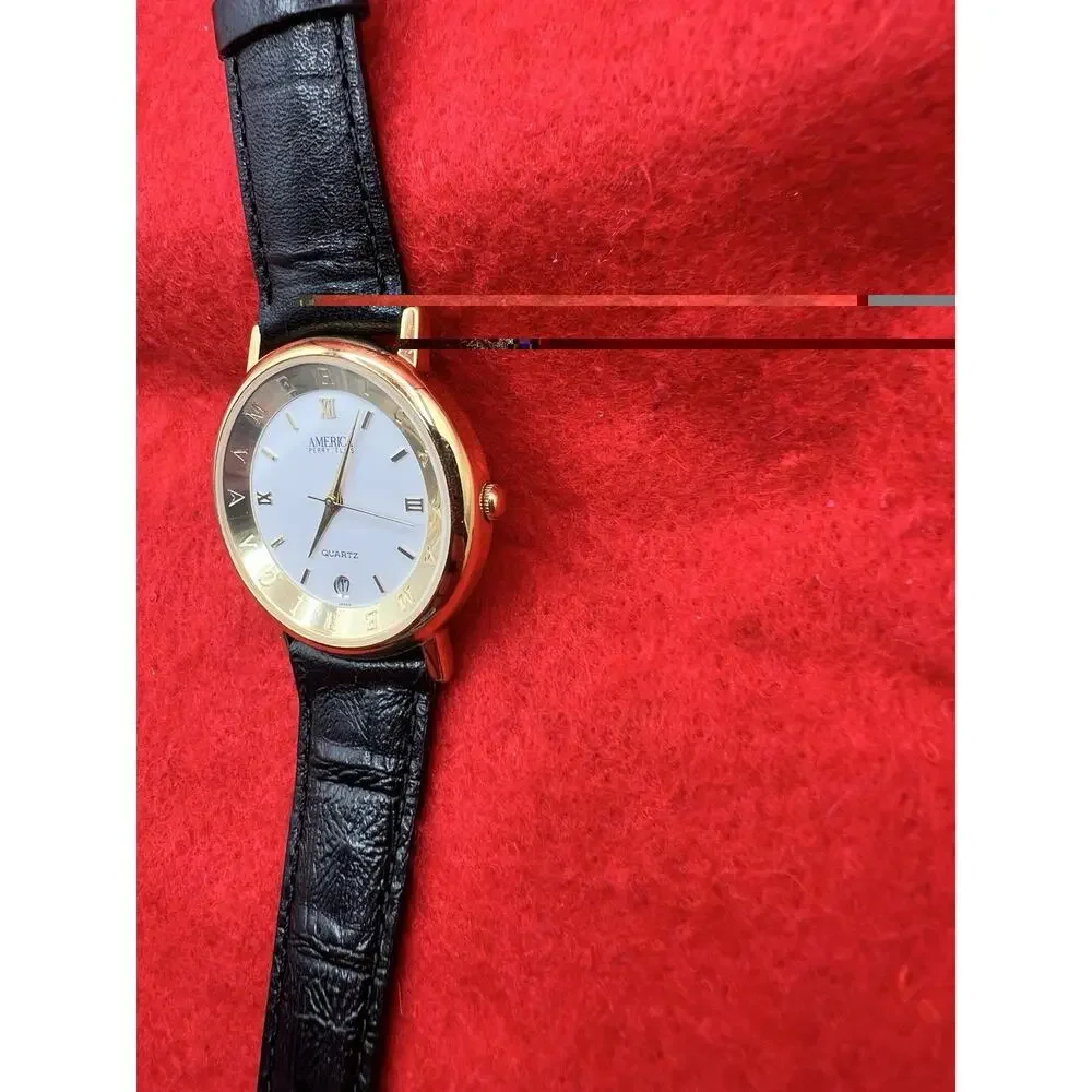 Perry Ellis Quartz Watch AMERICA Collection Genuine Leather Water Resistant
